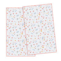 BOUTIQUE - Stripe & Flower 2pk Kitchen Towel, 1 Each