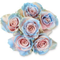 Roses - Pearl Sweet Tinted, 6 Stem, 1 Each