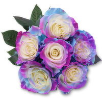 Roses - Aqua Breeze Tinted, 6 Stem, 1 Each