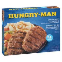 Hungry-Man - Grilled Beef Steakettes Frozen Meal, 425 Gram