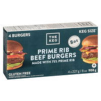 The Keg - Prime Rib Burgers - 8oz, 4 Each