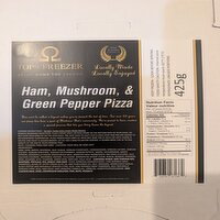 Tops Freezer - Personal Ham, Mushroom, & Green Pepper Pizza, 425 Gram