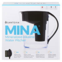 Santevia - Mina Alkaline Pitcher Black, 1 Each