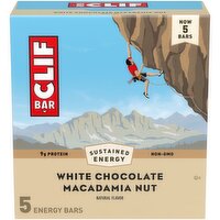 Clif - White Chocolate Macadamia Nut Bar, 5 Each