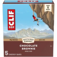 Clif - Chocolate Brownie Bar, 5 Each