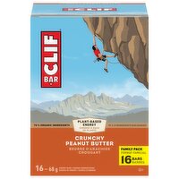 Clif - Plant-Based Crunchy Peanut Butter Energy Bars, 16 Each