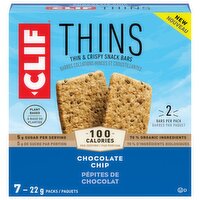 Clif - Thins - Chocolate Chip Thin & Crispy Bars, 7 Each