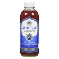 GT's - Synergy Raw Kombucha Gingerberry, 480 Millilitre