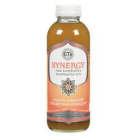 GT's - Synergy Raw Kombucha Peach Paradise, 480 Millilitre