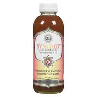 GT's - Synergy Raw Kombucha Strawberry Lemonade, 480 Millilitre