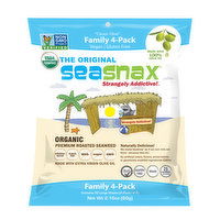 Seasnax - Seaweed Snacks Classic Olive Grab & Go Family Pack, 4 Each