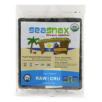 Seasnax - Seaweed Snack Sheet Raw, 10 Each