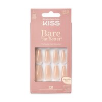 KISS - BARE-BUT-BTTR NAILS NUDE DRAMA, 1 Each