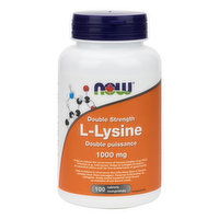 Now - L-Lysine Double Strength 1000 mg, 100 Each