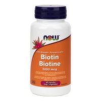 Now - Biotin 5000mcg, 60 Each