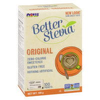 Now - BetterStevia Packets Original, 100 Each