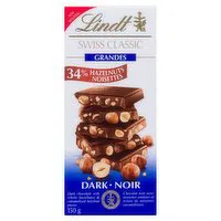 Lindt - Swiss Classic Grande Dark Chocolate - Hazelnut