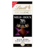 Lindt - Excellence Mild 70% bar, 100 Gram