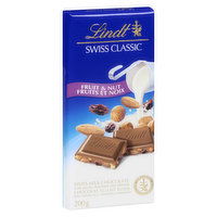 Lindt - Swiss Classic Milk Fruit Nut Bar, 200 Gram