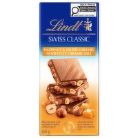 Lindt - Swiss Classic Hazelnut & Salted Caramel, 150 Gram