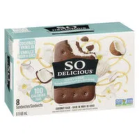 So Delicious - Frozen Dessert Coconut Sandwiches, 8 Each