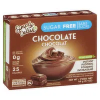 Simply Delish - Sugar Free Instant Pudding, Chocolate, 48 Gram