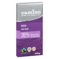 Camino - Milk Chocolate Bar, 100 Gram