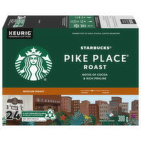 Starbucks - Pike Place Coffee K-Cups, Medium Roast, 24 Each