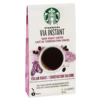 Starbucks - VIA Instant Italian Coffee, Dark Roast, 8 Each