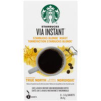 Starbucks - VIA Instant True North Coffee, Blonde Roast, 8 Each