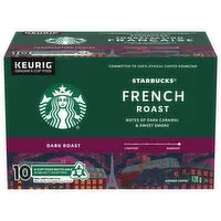 Starbucks - French Roast Coffee K-Cups, Dark Roast, 10 Each