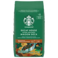 Starbucks - DeCaf House Blend Ground Coffee, Medium Roast, 340 Gram