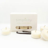 Simplicity Candles - Tealights 12 Pack Vanilla, 1 Each