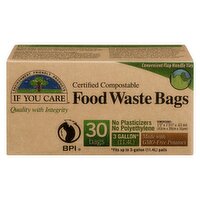 If You Care - Compostable Food Waste Bags 3 Gallons, 40 Each