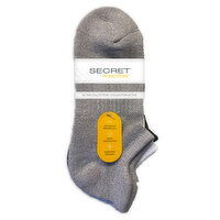 Secret - Back Tab No Show Socks 3P Wht Blk, 3 Each