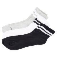 Secret - In Motion - Stripes Mid Crew Size 6-10, 3 Each