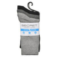 Secret - Cotton Comfort Socks 6-10, 3 Each