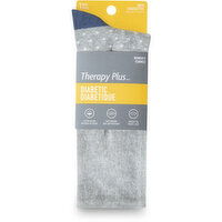 Therapy Plus - Women's Diabetic Dress Crew Socks, Grey 1 Pair Size 6-10, 1 Each