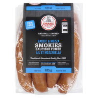 DRAKE MEATS - Garlic & Mozza Smokies, 1 Each