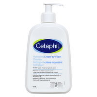 Cetaphil - Hydrating Cream-to-Foam Cleanser All Skin Types, 473 Millilitre