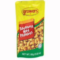 Growers - Savoury Hot Peanuts, 80 Gram