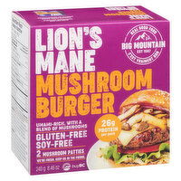Big Mountain - BgMnFd Lions Mane Mushroom Burger, 240 Gram