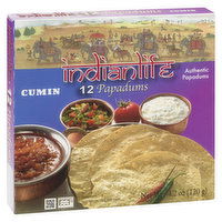 Indianlife - Cumin Papadums, 120 Gram