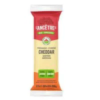 L'Ancetre - Organic Medium Cheddar Cheese Lactose Free, 200 Gram