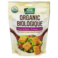 Fresh Gourmet - Organic Cheese & Garlic Croutons, 128 Gram