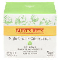 Burt's Bees - Sensitive Night Cream, 50 Gram