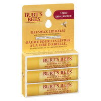 Burt's Bees - Beeswax Lip Balm w/ Vitamin E & Peppermint, 3 Each