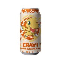 CRAVI - DIGIMON Brown Sugar Milk Tea, 315 Millilitre