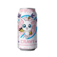 CRAVI - DIGIMON Strawberry Milk Tea, 315 Millilitre