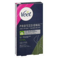 Veet - Easy-Gel Wax Strip for Body & Legs - Fragrance with Green Tea, Dry Skin, 20 Each